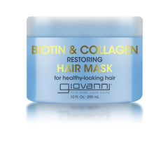 Giovanni Biotin & Collagen masque-capillaire hydratant pour cheveux doux et forts.