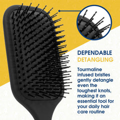 Brosse Giorgio Palette-air coussin ventilé protège le cuir chevelu et facilite le brushing.