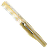 Giorgio G20 Ivy peigne pliant ivoire, pratique en voyage et pour routine quotidienne.
