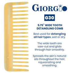 Giorgio G30 dents larges démêlage efficace sur cheveux bouclés