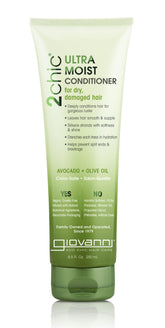GIOVANNI 2chic – bouteille montrant avocat et huile d’olive pour hydrater les cheveux