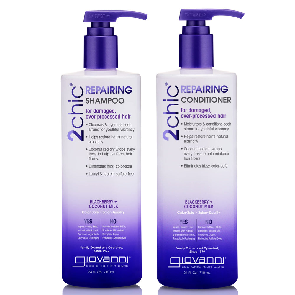 GIOVANNI 2chic shampoo, bouteille, hydratant et démêlant pour cheveux abîmés