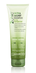 Giovanni 2chic Ultra-Moist Shampoing Avocat et Huile d-olive – bouteille pratique pour hydratation quotidienne
