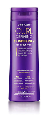 GIOVANNI Curl Habit: bouteille d'après-shampoing avec définition des boucles et hydratation.