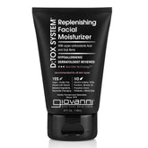 Crème visage hydratante GIOVANNI D:TOX System en bouteille, hydratation durable.