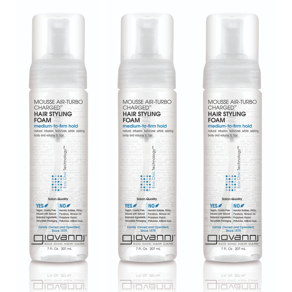 GIOVANNI Mousse Air-Turbo Charged: volume et texture pour boucles définies.