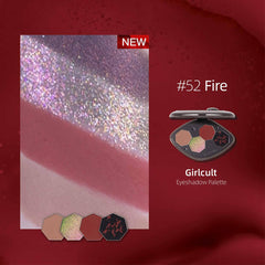 GIRLCULT Palette ombres gros plan sur textures mates et glitter
