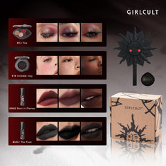 GIRLCULT quad ombres à paupières, 4 couleurs intenses pour des looks créatifs.