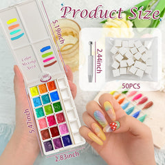 GJYUQHUA gradient ombre nails with vibrant, blendable colors.