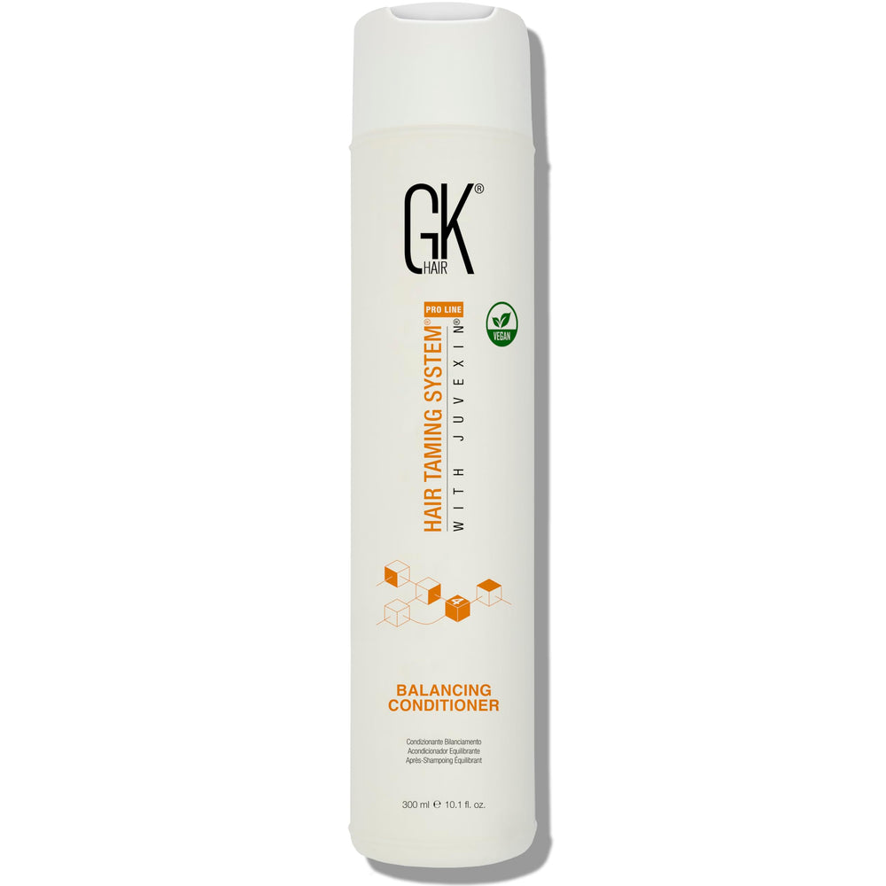 GK HAIR Balance: bouteille du soin équilibre cuir chevelu gras pour douceur légère.