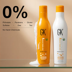 GKHair Shield Shampoo, flacon-cheveux-hydrates, apporte douceur et brillance après le lavage.