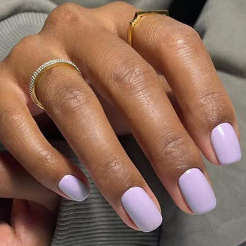 GLAMERMAID ongles à poser gel brillant Lavande, finition lumineuse et durable pour une manucure rapide.