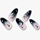 GLAMERMAID onglets ombre noire gothique — aperçu élégant et durable.