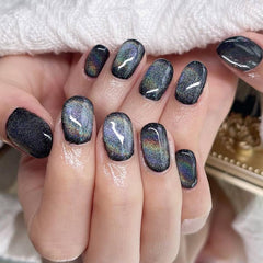 GlamerMaid square soft gel false nails for a natural, comfortable fit.