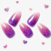 Glamermaid onglets autocollants thermo pourpre et rose dans coffret prêt à poser