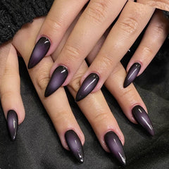 GLAMERMAID Aurora violette, faux ongles faciles à poser pour style éblouissant.