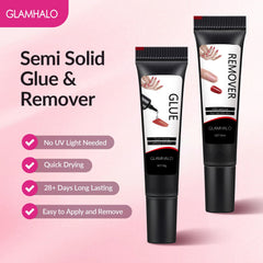 Glamhalo Dissolvant pour ongles 10 ml, retrait rapide.
