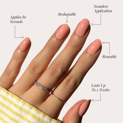 Colle Glamnetic pour une fixation durable des ongles press-on.