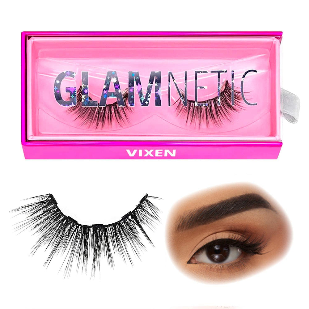 Glamnetic Vixen dans son étui magnétique, application rapide sans colle.