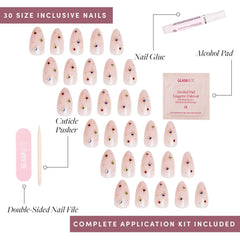 Included nail glue and tools for secure, adjustable wear