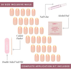 Glamnetic French Butter, colle et lime inclus pour une pose facilitée.