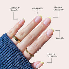 Glamnetic French Butter, kit de 30 ongles en 15 tailles pour un ajustement précis.