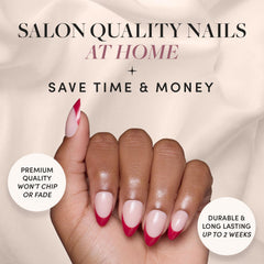 Glamnetic Rose Garden – finition brillant sur ongles courts et amande