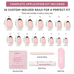 Glamnetic Smoke Salt : adhésif inclus, pose rapide et tenue longue durée.