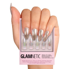 Glamnetic Stardust iridescent close-up showing holographic shine for glam looks.