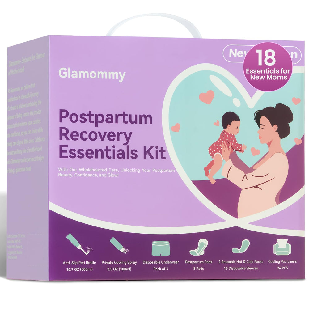 Glamommy bouteille périnée post-partum, nettoyage ciblé et douceur.