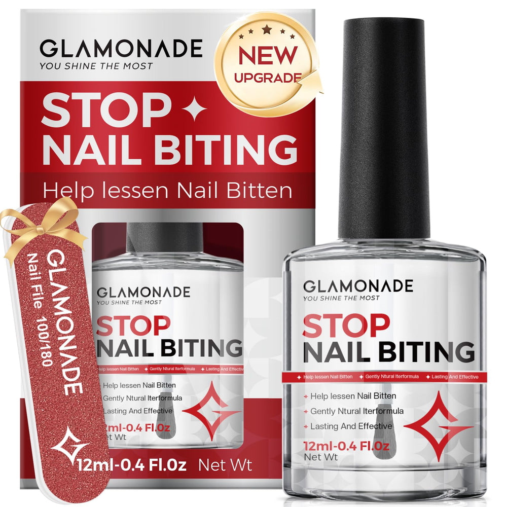 Glamonade: bouteille de vernis amertume extra pour freiner le mordillage.
