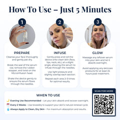 Glamory système visage infusion portable pour routine rapide en déplacement.