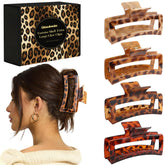 Clip Glaudmeiss extra-large tortue, maintien efficace pour cheveux épais.