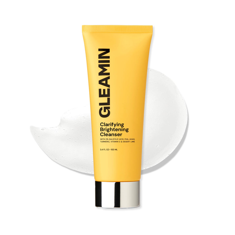 Gleamin nettoyant-visage vitamine C, texture crème à mousse, nettoie en douceur et prépare la peau.