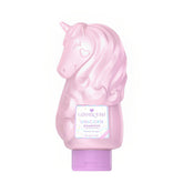 Shampoing Glimmer Wish Unicorn, bouteille rose prête au bain et cheveux doux.