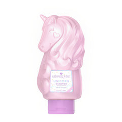 Shampoing Glimmer Wish Unicorn, bouteille rose prête au bain et cheveux doux.