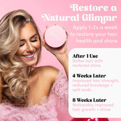 Glimmr huile de ricin apporte nutrition et brillance délicate.
