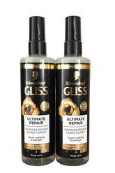 Conditionneur Gliss répare rapidement les cheveux et apporte douceur et brillance.