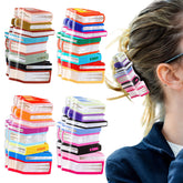 Pinces Glitinsel en forme de livre multicolores pour un style littéraire.