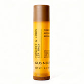 Glo Melanin baume lèvres citron-curcuma emballage pratique et sûr