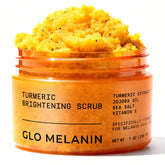 Glo Melanin gommage curcuma visage: éclat doux et uniforme.