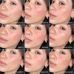 Glo Skin Beauty Blush Flowerchild – finition matte et lumineuse pour divers looks.
