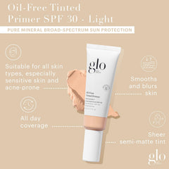 Texture soyeuse du primer teinté Glo Skin Beauty, application légère et confortable.