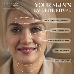 Texture crème douce et onctueuse de GLO24K pour hydrater en profondeur.