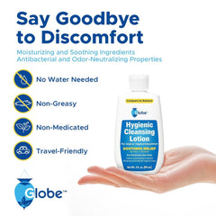 Globe Lotion Hygiénique – format voyage compact, hygiène rapide sans rinçage