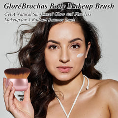 Pinceau GloréBrochas kabuki 75mm pour corps bronzant et application fluide.