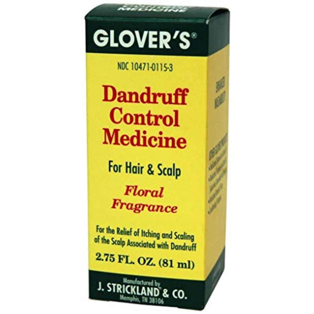 Flacon Glover's, médicament au soufre pour le contrôle des pellicules, parfum floral.