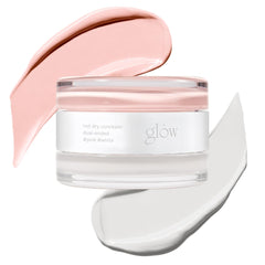 Glow correcteur rose et blanc, couverture des imperfections pour un teint homogène.