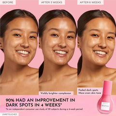 Absorption rapide du sérum Glow Recipe Guava après application sur le visage.