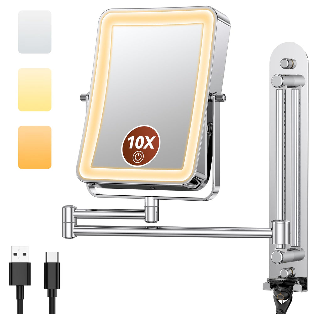 Miroir Glowtop rectangulaire lumineux offrant un reflet net et précis.